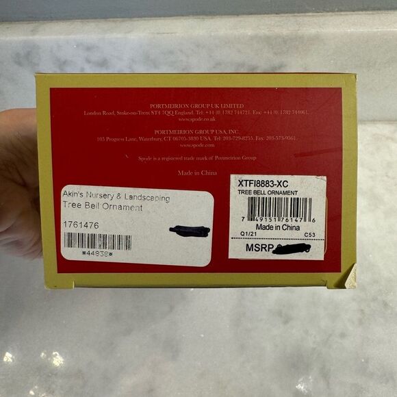 Spode - Christmas Tree Collection - Figural Tree Bell Ornament New - Picture 6 of 7